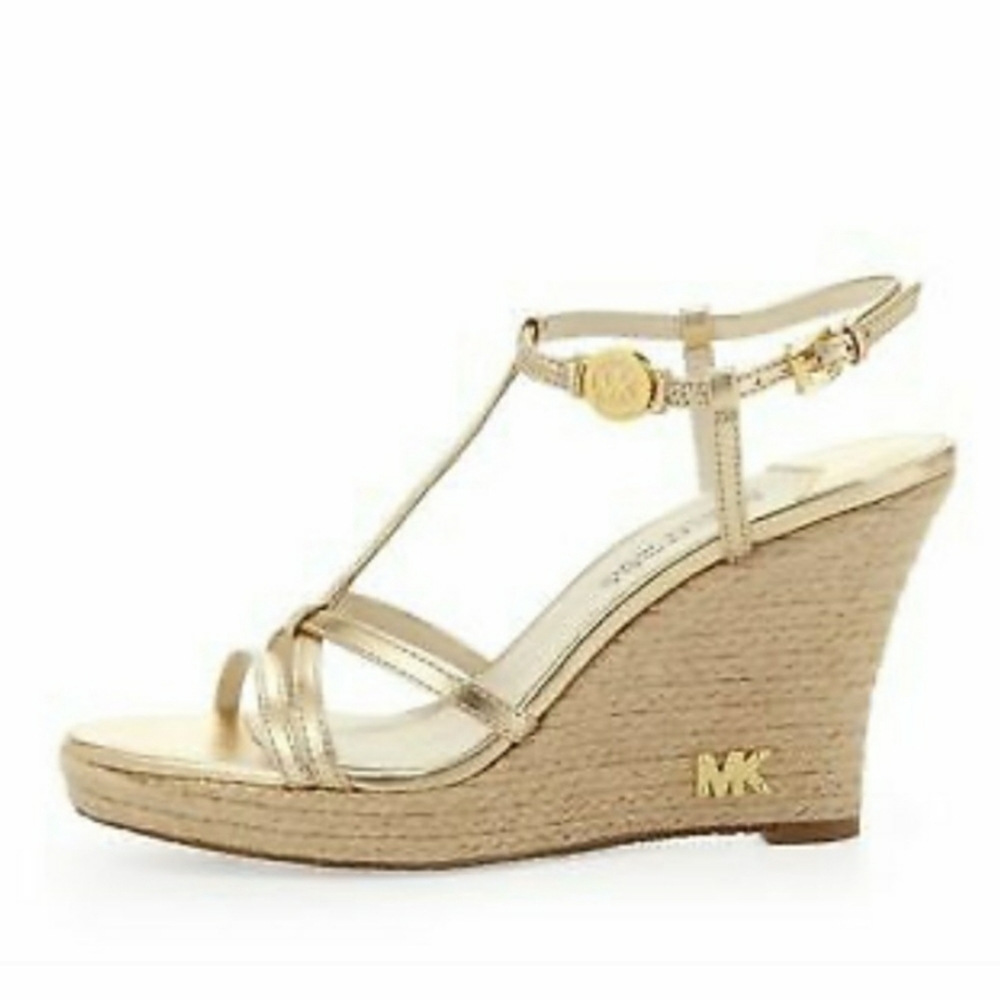 Michael Kors Gold Wedge Sandals